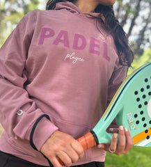 PADEL player hooded sweatshirt Dusty Purple