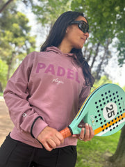PADEL player hooded sweatshirt Dusty Purple