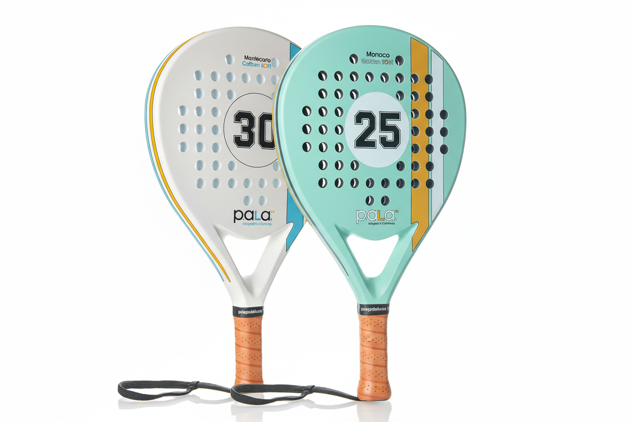 Padel Racket Indiana Set of 2 Padel USA Rackets WHITE and AQUA – thepadelshop