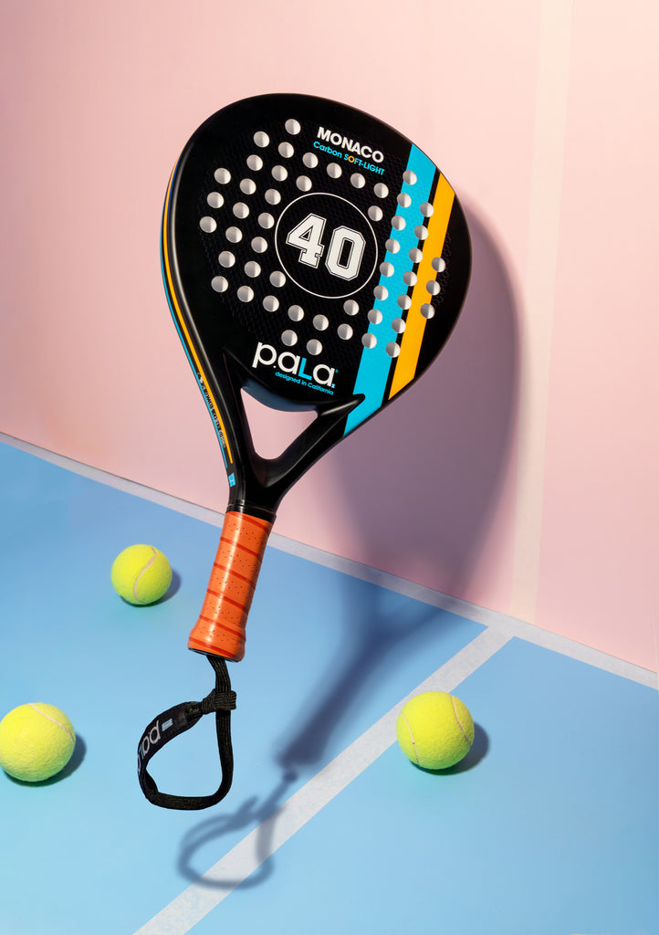 great padel racket black with padel balls