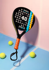 great padel racket black with padel balls