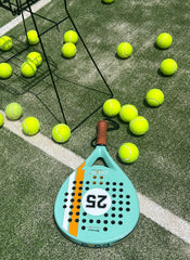 Set of 2 Padel USA Rackets WHITE and AQUA
