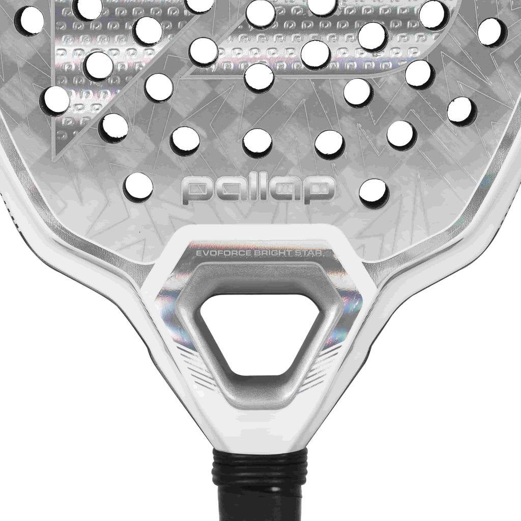 EvoFORCE Bright Star padel racket – logo detail The Padel Shop