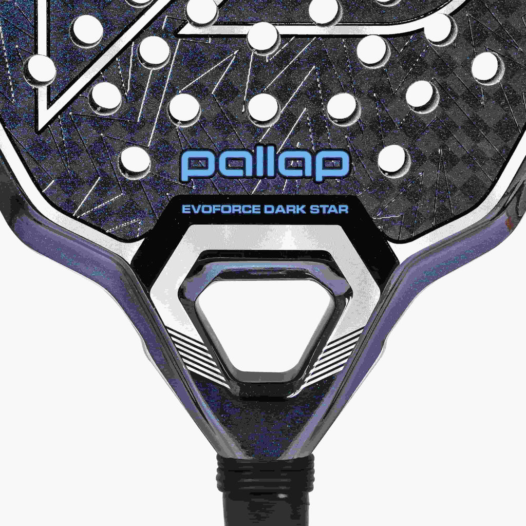 EvoFORCE Dark Star padel racket – logo detail the padel shop
