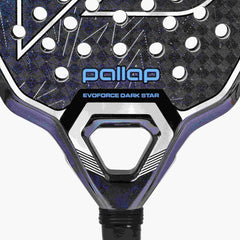 EvoFORCE Dark Star padel racket – logo detail the padel shop