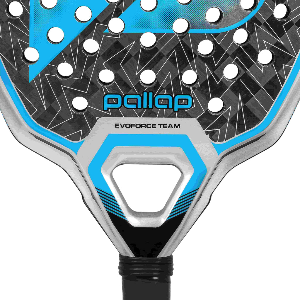 EvoFORCE Team padel racket – logo detail The Padel Shop