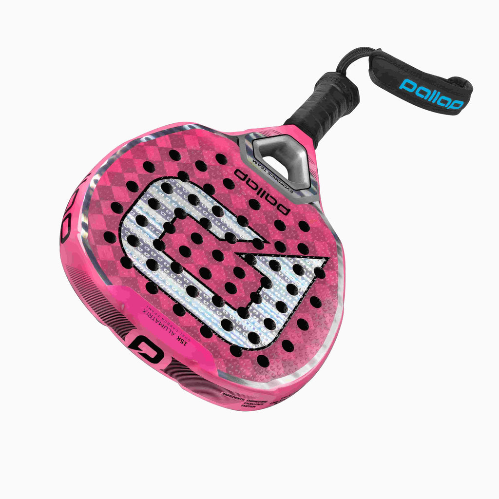 EvoFORCE Team Pink padel racket – Dual Carbon frame profile