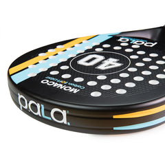 detail logo p.ala padel racket black with number 40