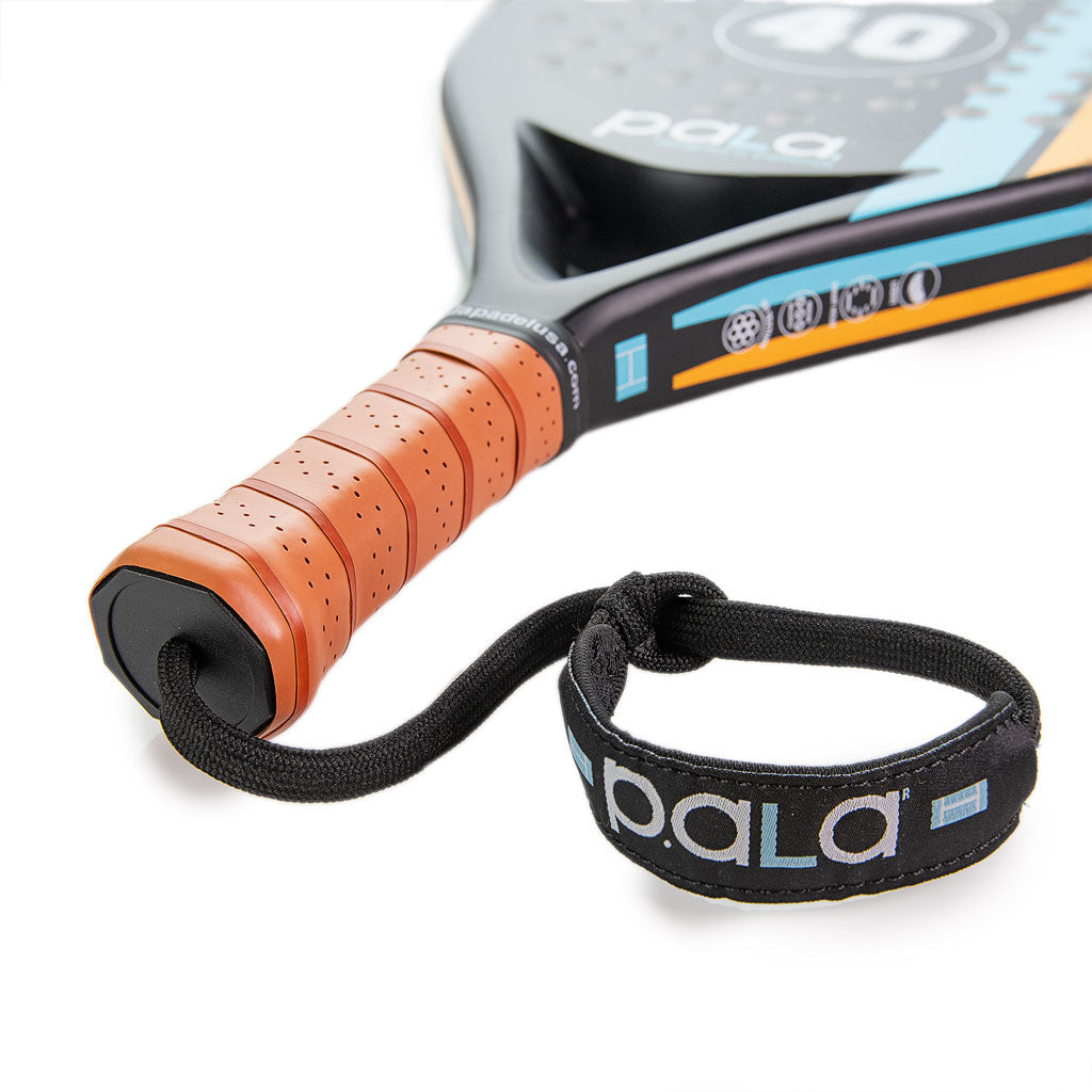 detail faux leather padel racket by p.ala
