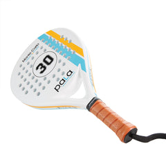 faux leather grip padel racket white