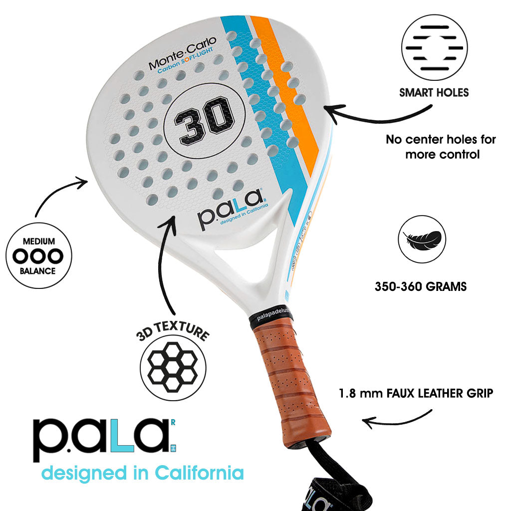 Montecarlo padel racket – power balance detail The Padel Shop