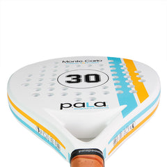 detail white padel racquet by p.ala padel usa
