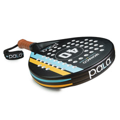Padel racket set – Monaco black racket detail The Padel Shop