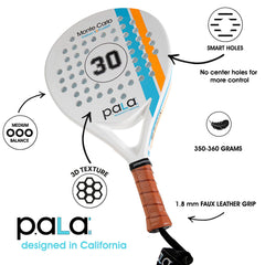 Set of 2 Padel USA Rackets WHITE and BLACK