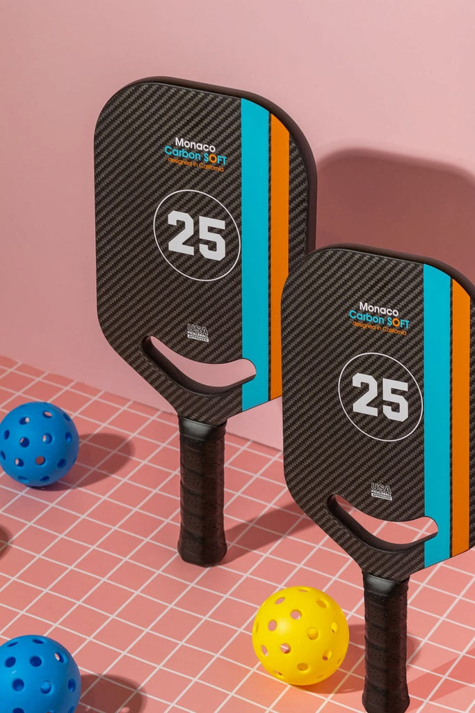 P.ala Monaco pickleball paddle set – 2 black carbon fiber paddles with covers The Padel Shop