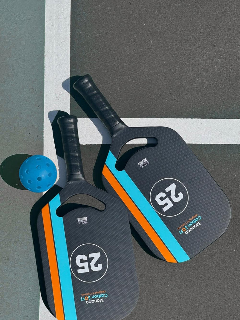 Set of two pickleball paddles black the padel shop