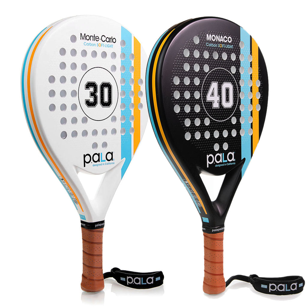 Set of 2 Padel USA Rackets WHITE and BLACK