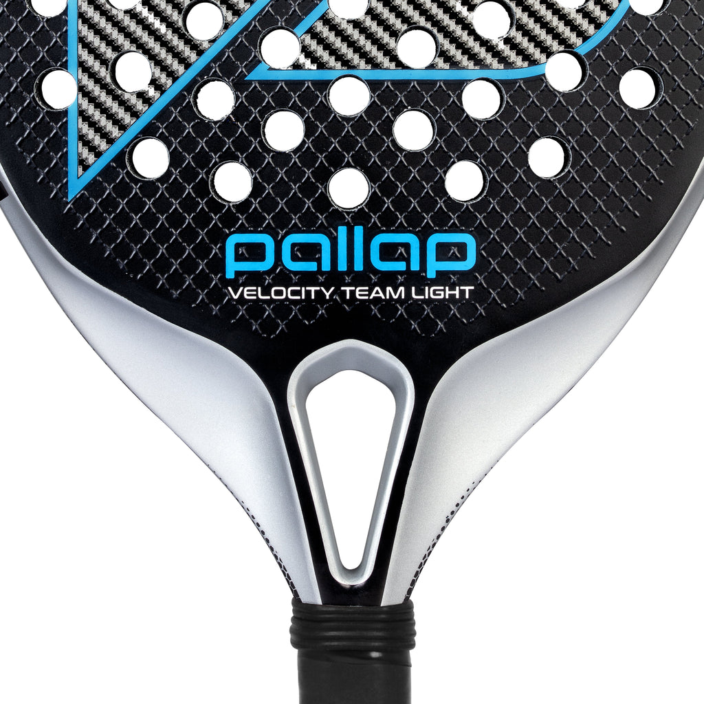 Velocity Team Light padel racket – logo detail The Padel Shop