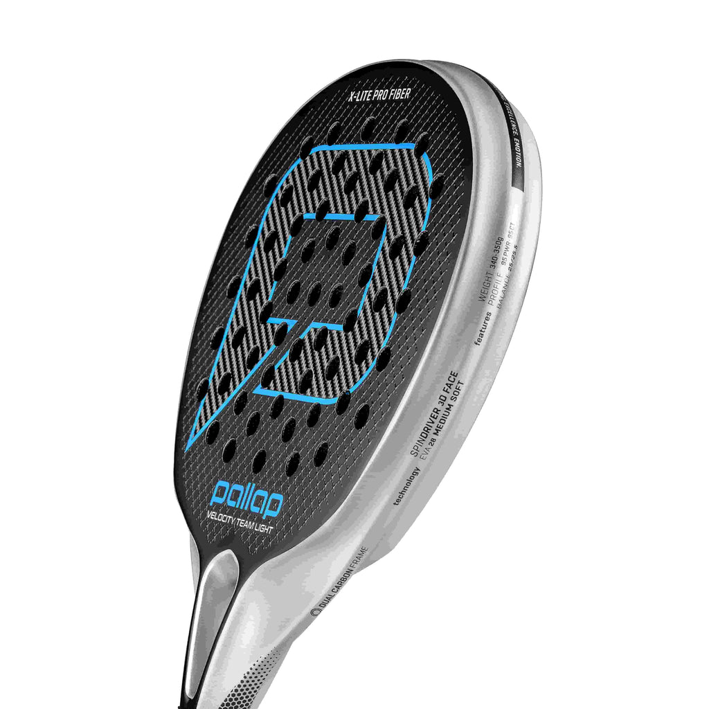 Velocity Team Light padel racket – side view The Padel Shop
